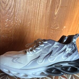 Men's White and Black Athletic Shoes